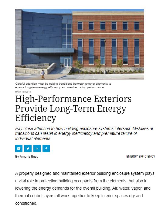 High-Performance Exteriors Provide Long-Term Energy Efficiency