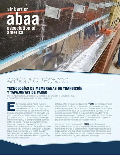 D 115 043 rev 0 ABAA Articulo Tecnico Tecnologias De Membranas De Transicion Y Tapajuntas De Pared