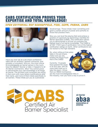 CABS Certificaton Proves Your Expertise and Total Knowledge