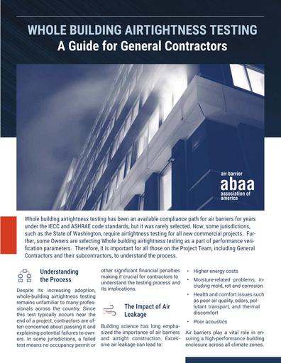 WBAT Testing   A Guide for General Contractors