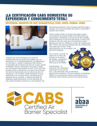 Certificacion CABS demuestra Experiencia ConocimientoTotal